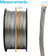 Houseables Wire, Vinyl Coated, 500 Feet, 1/16 Inch, Braided Stainless Steel Cable, Plastic Covered, Heavy Duty, Stranded Rope for String Lights, Artificial Flower, Wreath Making, Trellis, Clothesline