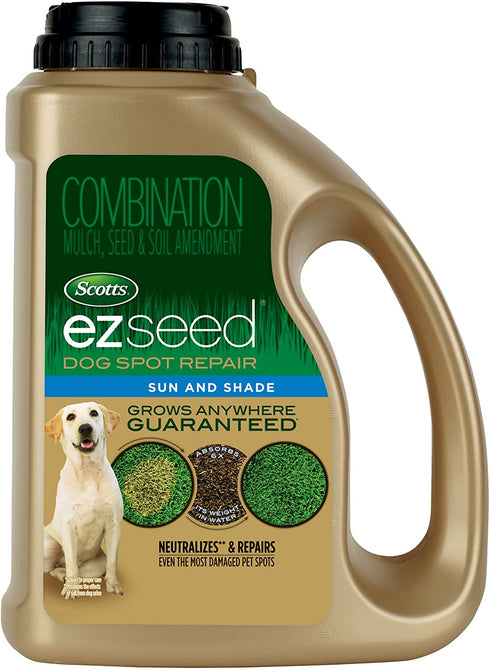 Scotts EZ Seed Dog Spot Repair Sun and Shade - 2 Lb., Mulch, Seed and Soil Amendment with Protectant and Tackifier, Repairs Pet Spots