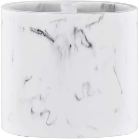 Bathroom Toothbrush Holder with Marble Pattern in Ink WhitePencil Holder Multifunctional Use,Pen Holder Make of Resin.for Bathroom Countertop and Desk.