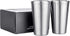 Pint Glasses Set of 2 Stainless Steel , Double Wall 16 oz Stainless Steel Tumbler, Stainless Steel Cups for Beer,Cocktails, Coffee, Tea,Smoothies,Gift for Kids and Adults