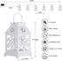 Christmas Decorations Lantern String Lights - 22.8 Feet Christmas Lights with 6 LED White Snowflake Projector, Lantern Projection Lights Waterproof for Indoor Outdoor Patio Window Holiday Show, White
