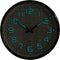 Plumeet Night Light Wall Clocks - 13 Inches Clock with Silent Non-Ticking Glowing Function - Great for Home Kitchen Bedroom - Large Number Battery Operated (Blue Light)