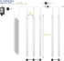 11.8 inch 10 Tubes 240 LED Meteor Shower Raindrop Lights with Timer Function Cascading Lights LED Icicle Lights Falling Raindrop Lights for Holiday Party Wedding Christmas Tree Decoration (Warm White)