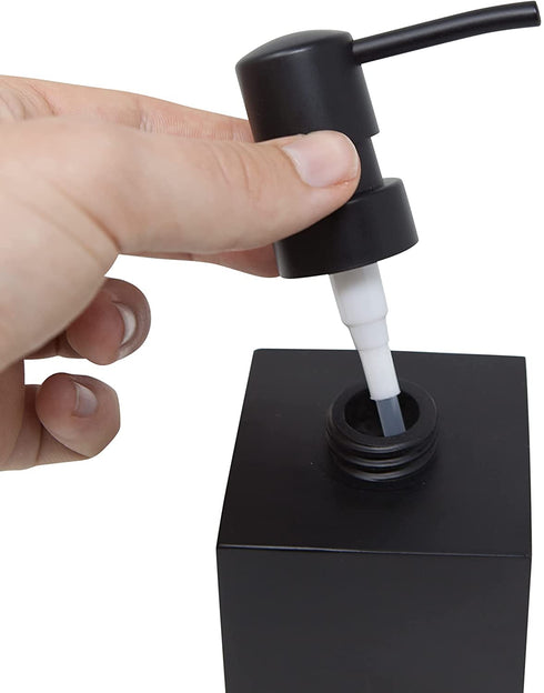 Yew Design Black Soap Dispenser for Bathroom (Square) Hand Soap Dispenser for Kitchen