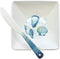 Lauren Roth Designer Hawaiian Ceramic Dinnerware Collection - Coastal Ocean (Dip Bowl & Spreader)