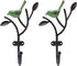 SOFFEE DESIGN 2 Packs Coat Hooks Wall-Mounted Hanging Metal Rack, Heavy Duty Tree Branch & Birds Key Holder, Vintage Farmhouse Coat Hooks for Towels, Hats, Scarves - Green