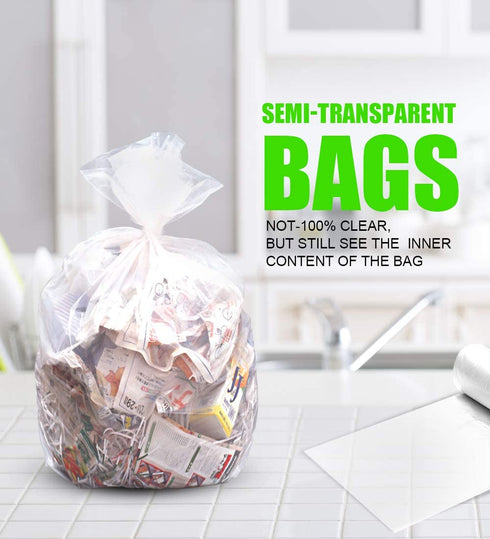 Small Clear Trash Bags FORID 1.2 Gallon Garbage Bags 220 Count Wastebasket Bin Liners for Bathroom Bedroom Office Garbage Can