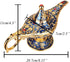 Gusnilo Legend Aladdin Magic Genie Light Lamp Pot Classic Silver(Golden Blue)