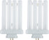 Sunlite Series FML27/30K/2PK Fluorescent 27W 3000K Warm White Quad Tube FML CFL Plugin Light Bulbs, 4-Pin GX10Q-4 Base, 2 Pack, 2 Count (Pack of 1), 3000K-Warm
