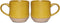 Bosmarlin Large Stoneware Coffee Mug Set of 2, Big Tea Cup for Office and Home, 17 Oz, Dishwasher and Microwave Safe, 1 PCS (Yellow, 2)