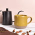 Bosmarlin Large Stoneware Coffee Mug Set of 2, Big Tea Cup for Office and Home, 17 Oz, Dishwasher and Microwave Safe, 1 PCS (Yellow, 2)