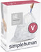 simplehuman Code V Custom Fit Drawstring Trash Bags in Dispenser Packs, 16-18 Liter / 4.2-4.8 Gallon, Clear 60 Liners