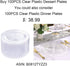 BUCLA 100Pieces Clear Plastic Plates -6.25inch Disposable Salad/Dessert Plates- Clear Premium Hard Plastic Appetizer Plates/Small Cake Plates for Weddings& Parties