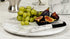 RSVP International Cheese Board & Knife, 10 Inch, White Marble