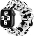 MONOBLANKS Scrunchie Elastic Watch Band Compatible with Apple Watch Band 38mm/40mm/41mm 42mm/44mm/45mm,Thick Elastic Band Replacement for iWatch Series 7/SE/6/5/4/3/2/1(Cow, 38MM/40MM/41MM)