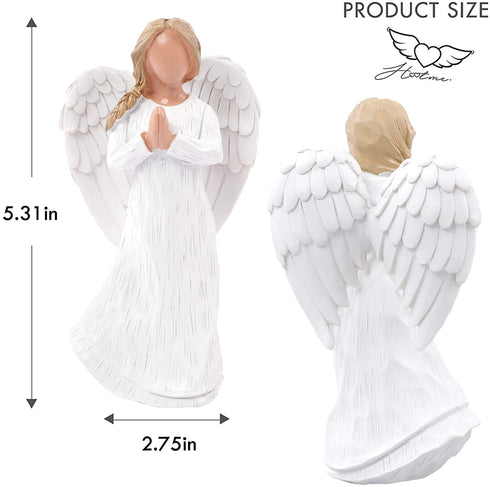 LUCKYBUNNY Guardian Angel Statue Figurine, Angel of Prayer, Hand-Painted Remembrance Angel Encouragement Gifts to Show Love, Sympathy, Bereavement, Gratitude, Friendship
