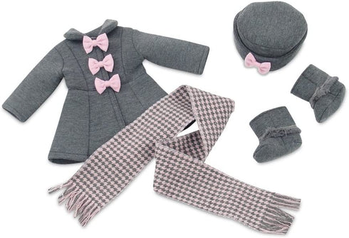 Emily Rose 18 Inch Doll Clothes & Accessories - Grey and Pink 4 PC 18" Doll Coat Outfit Gift Set for Kids and Girls, Includes Matching Hat, Boots and Scarf Accessory | Fits Most 18" Dolls