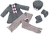Emily Rose 18 Inch Doll Clothes & Accessories - Grey and Pink 4 PC 18" Doll Coat Outfit Gift Set for Kids and Girls, Includes Matching Hat, Boots and Scarf Accessory | Fits Most 18" Dolls
