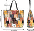 Tote Bags Women - sugar Skull Flower Grocery Reusable Tote Bag Large Casual Shoulder Bag Handbag For Shopping Travel