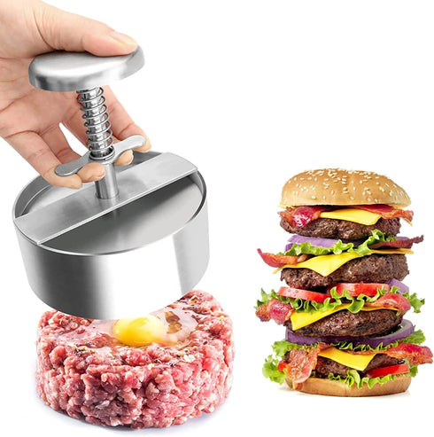 ANQUIPET Burger Press, Stainless Steel Adjustable Hamburger Press Patty Maker, Non-Stick Smash Burger Mold for Griddle, Ideal for Beef Veggie Burger BBQ Barbecue Grill