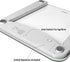 Vitafit Digital Body Weight Bathroom Scale Weighing Scale with Step-On Technology,Extra Large Blue Backlit Display and Batteries Included, 400 Pounds,Clear Glass