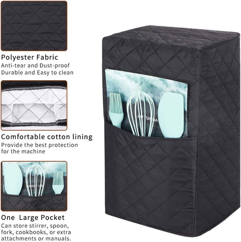 Kitchen Blender Covers, Quilted Polyester Cover Compatible with Ninja 1000 Watt Professional Blender, Protector Cover for Blender Appliance, Gift for Mother 9"x7"x16.5"