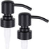 okasi Soap Dispenser Replacement Pump,2pack Black-Colored Brushed Metal Lotion Pump Parts,Soap Dispenser Pumps Fit Standard 8oz 16oz Boston Round Bottles, Stainless Steel