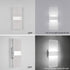 Modern LED Acrylic Wall Sconce 12W Cool White 6000K Up Down Lamp for Bedroom Corridor Stairs Bathroom Indoor Lighting Fixture Lamps Home Room Decor Not Dimmable No Plug(1 Pack)