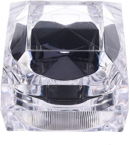 12 pcs Clear Crystal Ring Gift Boxes, Earrings Jewelry Storage Box Acrylic Display Organizer Case for All Kinds of Ring Earrings Velvet Insert Black
