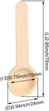 Mxfans 50x Kitchen Wooden Small Mini Spoons for Salt Condiment Coffee Honey