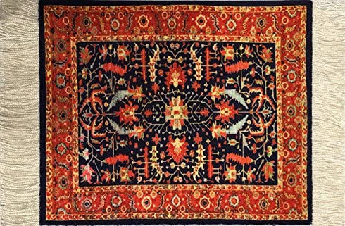 Wovenrugs Set of 4 Rug Table Coasters – Persian Design Fabric Carpet Drink Mats (Mix-4-5-7-8)