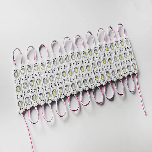 LED Module,AOOYUANKE LED Decorative light White 20pcs 9.8 Ft 5730 SMD 150LM Per LED Module IP65 Waterproof Decorative Light for Letter Sign Advertising Signs with Tape Adhesive Backside (white light)