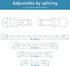 HOSKO Curtain Rod Kit - 1 Inch Curtain Rods for Window 30-44 Inches - Including Two Mounting Brackets ?White?