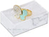 TheDisplayGuys 25-Pack #21 Cotton Filled Cardboard Paper Jewelry Box Gift Case - Marble White (2 5/8" x 1 5/8" x 1")
