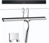 VIVIBEAUTY Shower Squeegee for Glass Doors, 12-Inch Stainless Steel Squeegee for Shower Glass Door, Mirror, Windows, 1 Replacement Silicone Blade and 2 Hooks, Silver