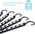 Smartor 20-Pack Space Saving Hangers, Cascading Wonder Magic Hangers, Closet Organizers and Storage, Clothes Organizer, Space Saver Closet Organization Hangers, Black