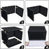 K.T.Z Shoe Boxes,Clear Plastic Shoe Box Magnetic Side Open Stackable Shoe Box (D Style Black, 2 PCS)