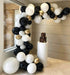 Beaumode DIY Black Gold White Organic Balloon Garland Arch Kit for Birthday Baby Shower Bridal Shower Countdown Wedding Graduation New Year Black -Tie Party Backdrop Decoration