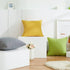 Top Finel Decorative Throw Pillow Cases Soft Chenille Solid Cushion Covers 24 X 24 for Couch Bedroom Car, Pack of 2, Mustard Yellow