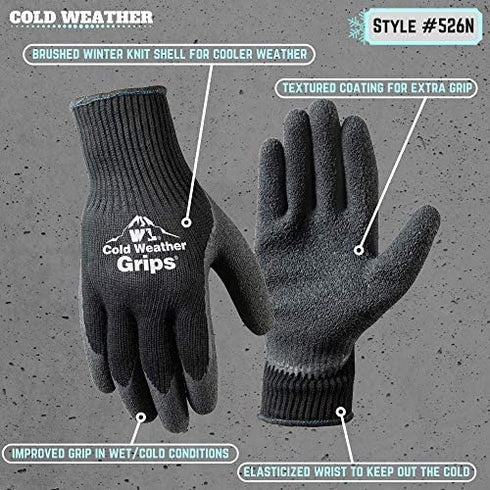 Cold Weather Latex Work Gloves