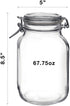 Bormioli Rocco Fido Glass Canning Jar Italian 67¾ oz-2 Liter, 67.75 oz, Clear