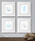 Confetti Fox Sea Nursery Pictures Wall Art Decor - 8x10 Unframed Set of 4 Prints - Kids Ocean Life Baby Animals - Whale Octopus Stingray Shark