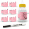 The Original Write and Reuse Baby Bottle Labels for Daycare (Pink)