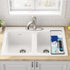 Sink Caddy Sponge Holder Kitchen Sink Organizer Sponge Caddy Farmhouse Sink Accessories Rag Detergent Brush Dishwashing Liquid Rack Expandable 14-3/4" to 20" Stainless Steel