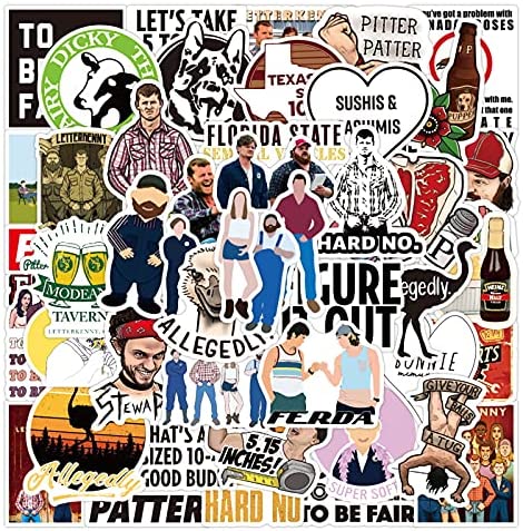 Cool Teen Stickers for Laptop, Skateboard, Unique Vinyl Decal for Water Bottle, Computer, Phone, Travel case, Bike 50pcs Pack (Letterkenny)
