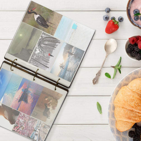 EdenseeLake Dried Flower Photo Album 4x6 Photo Book Holds 500 Photos Horizontal and Vertical