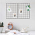 GBYAN Wall Grid 2 Pack Wire Photo Grid Panels Black Memo Board Wall Organizer (Black)