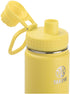 Takeya Actives Insulated Stainless Steel Water Bottle with Spout Lid, 24 Ounce, Canary