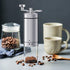 AVNICUD Manual Coffee Grinder, Hand Coffee Grinder with Adjustable Conical Ceramic Burr, Triangular and with Foldable Handle Mill for Precision Brewing