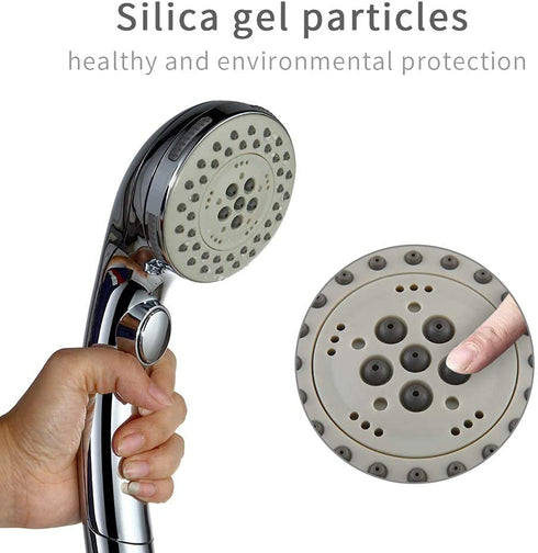 HOMELODY High Pressure Handheld Shower Head with ON/OFF Pause Switch 6-Functions Water Saving Shower head, Detachable Shower Head,Chrome Finish